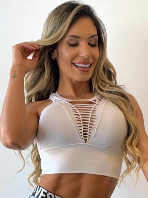 Top Laser Esqueleto Branco