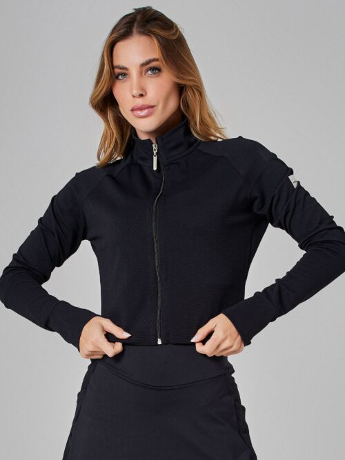 Jaqueta Cropped Flow Preto