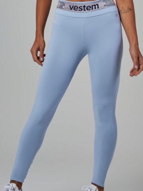 Legging Fusô Elástico Hera Azul Garoa