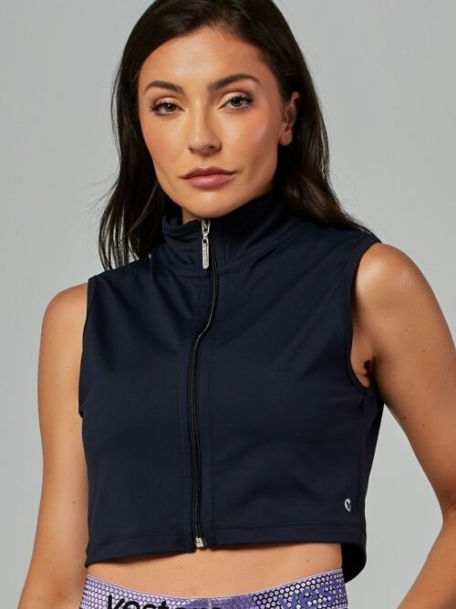 Colete Cropped Genebra Preto