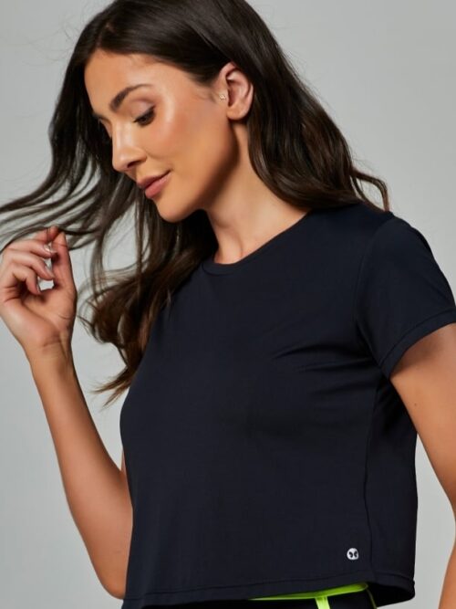 Blusa Manga Curta Dry Fit Move Preta