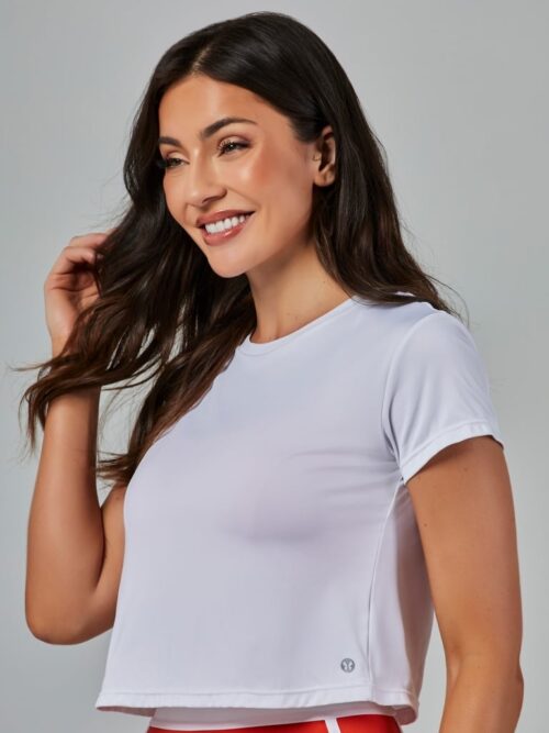 Blusa Manga Curta Dry Fit Move Branca