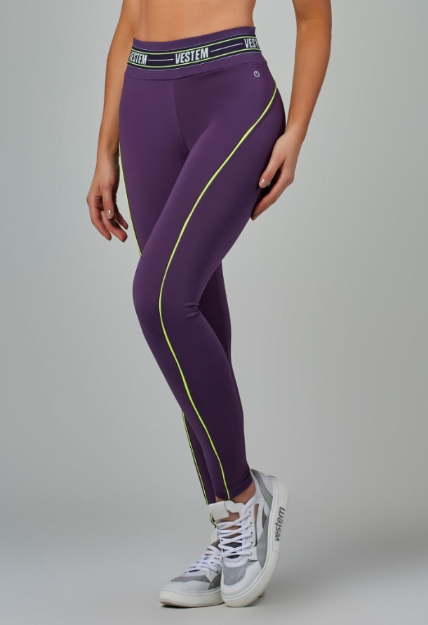 Legging Fusô Elástico Impulse Roxo Ametista