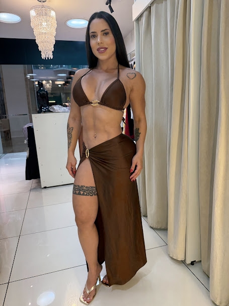 Saída Makani Glow Marrom