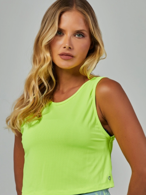 Regata Dry Fit Bliss Amarelo Neon