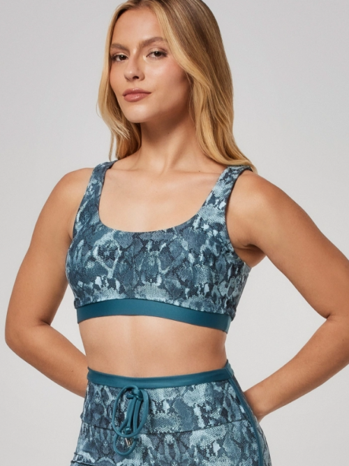 Top Estampado Vivid Enchant Verde Esmeralda