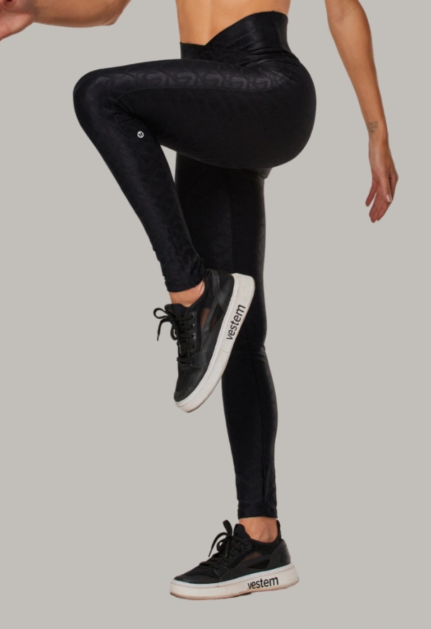 Legging Shape Up Transpassada Tulip Preto